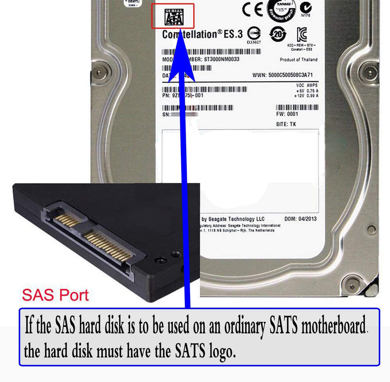 zdyCGTime SAS 22 Pin to 7 Pin + 15 Pin SATA Hard Disk Drive Raid Adapter with 15 Pin Power Port.When Using SAS Hard disks on Ordinary SATA motherboards, The Hard Disk Must Have The SATA Logo.(1Pack)
