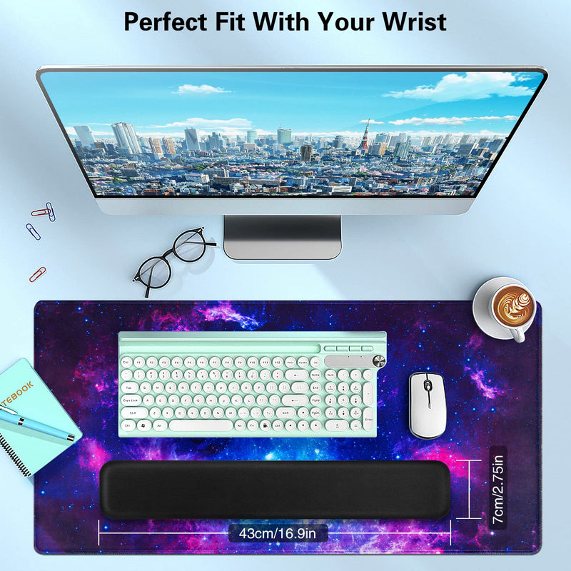 Keyboard Wrist Rest, Palm Rest Canjoy Memory Foam Keyboard Wrist Rest Pad, Wrist Cushion Support for Keyboard Wrist Pain Relief for Computer/Laptop (Black) Black Keyboard Pad