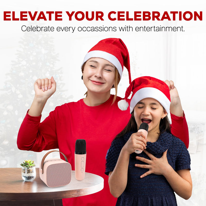Mini Karaoke Machine Gift for Kids – Portable Karaoke System with 2 Mini Microphone for Girls – Fun and Easy to Use – Perfect for Parties and Sing-Alongs