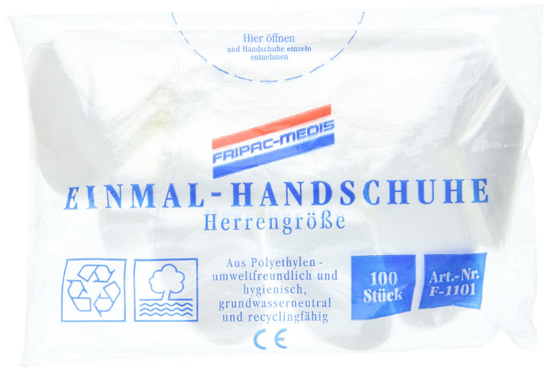 Fripac-Medis F-1100 Disposable Gloves (Pack of 100) Embossed Gloves 100 Stück (1er Pack)