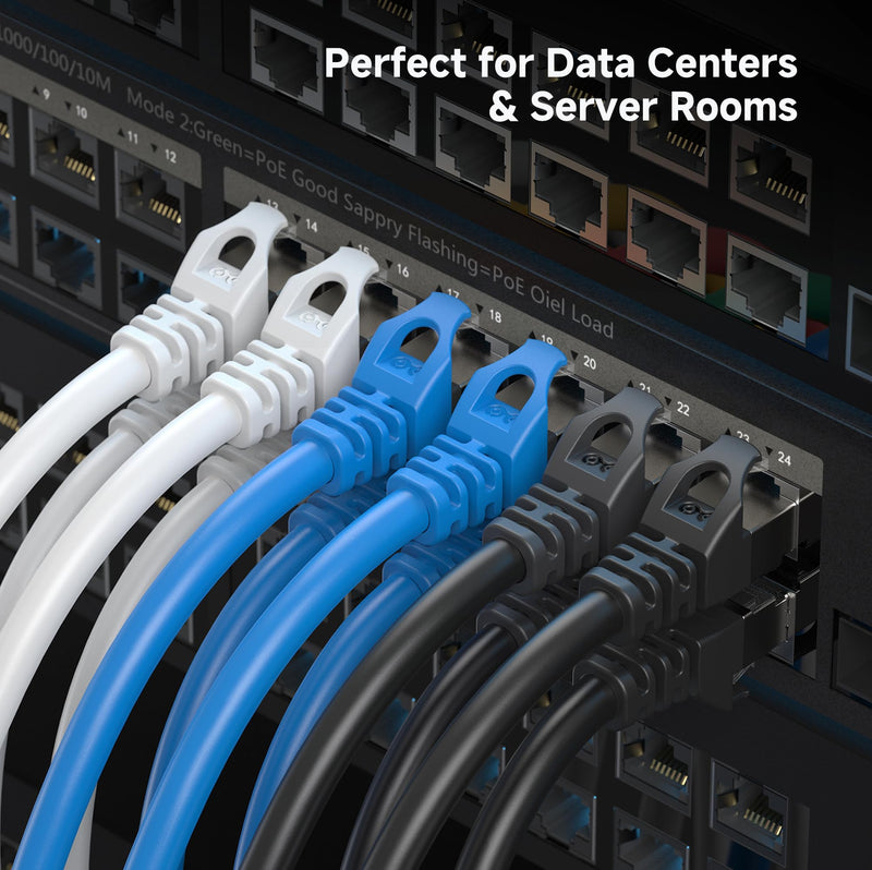 Cable Matters 10Gbps Snagless Long Shielded Cat6A Ethernet Cable 50 ft (SSTP, SFTP Shielded Ethernet Cable, Shielded Cat6 Cable, Cat 6 Shielded Network Cable) in Black