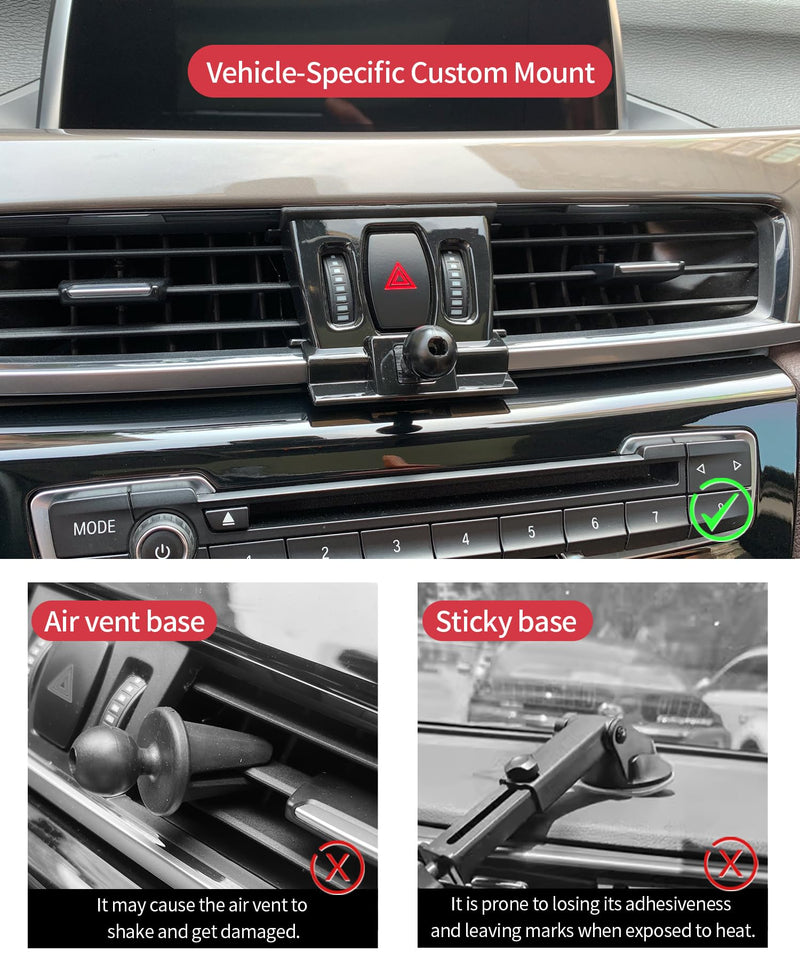 15W Wireless Charging Car Phone Holder for BMW X1 2016-2022,X2 2018-2023 | Magsafe Accessories Fast Charging Magnetic cell phone Holder Clip Compatible with iPhone Android, 3D Fit Vehicle Phone Stand