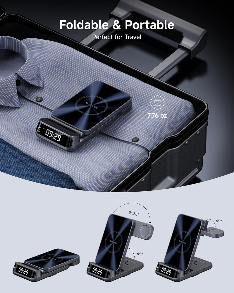 SwanScout Wireless Charger for Samsung, for Samsung S25/S24/S23/S22/Galaxy Watch7/Ultra/6/5/4/3