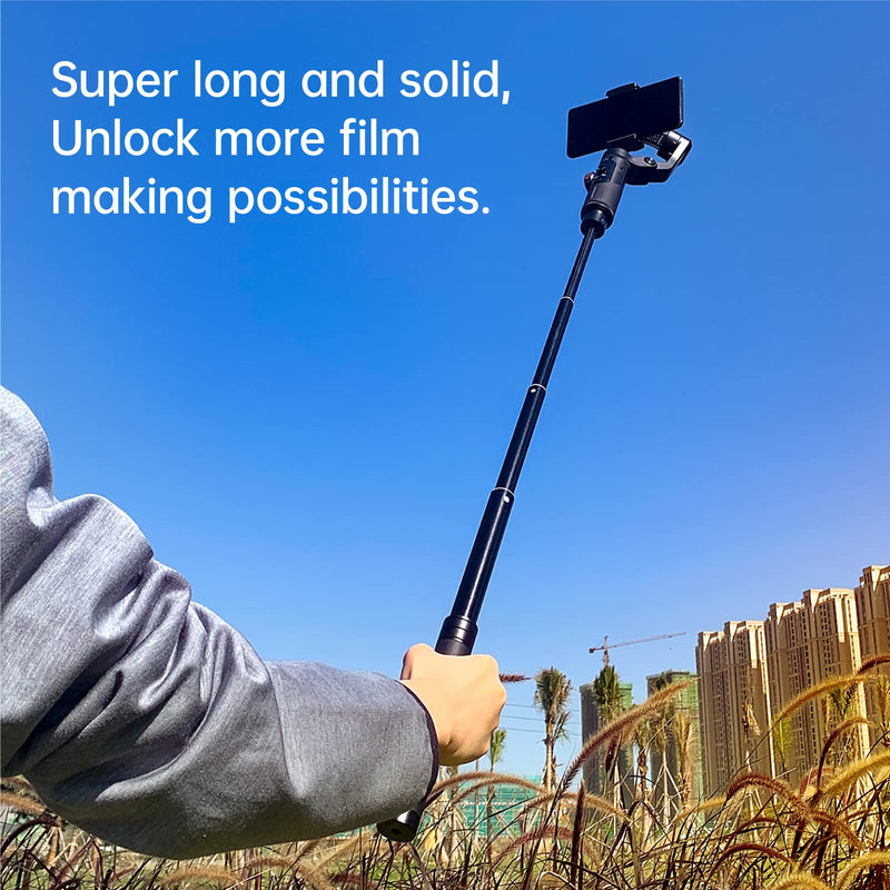 [AUSTRALIA] - E10 Aluminum Extension Rod 28.7” Adjustable Selfie Stick Compatible with 3-Axis Gimbal, Action Camera, Camera w/ 1/4" Thread Extendable Pole for Videography 
