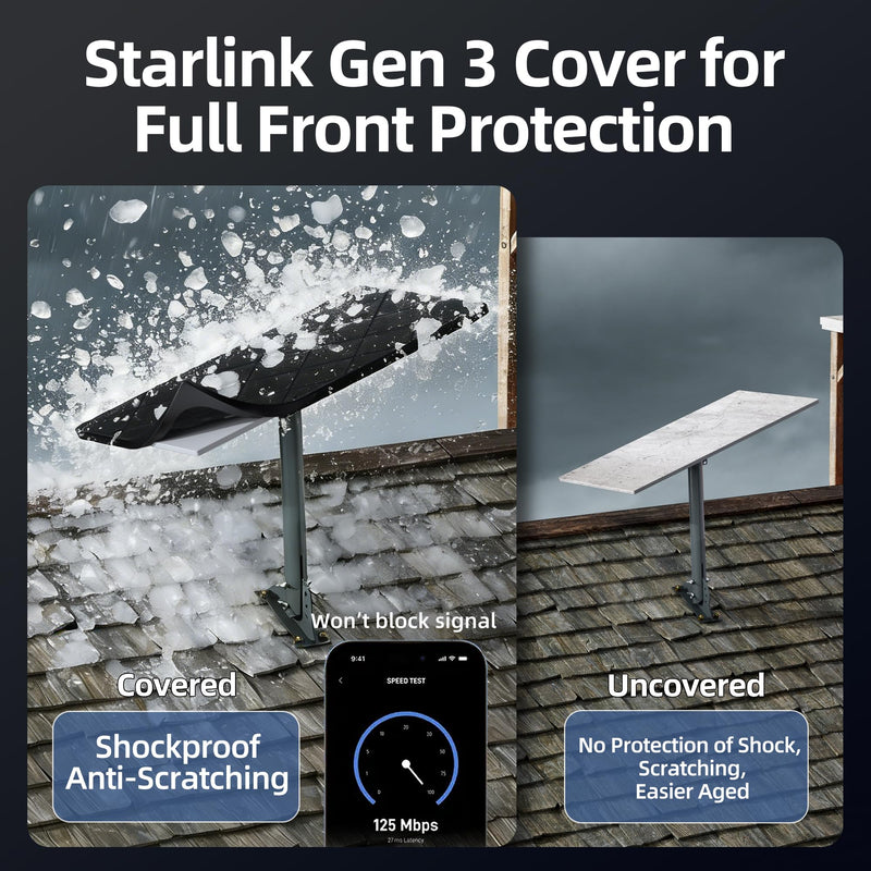 EAZUSE Starlink Ethernet Adapter Gen 3/Mini, Starlink Mini Cable Extension to RJ45 Coupler + Starlink Gen 3 Standard Protective Case Cover
