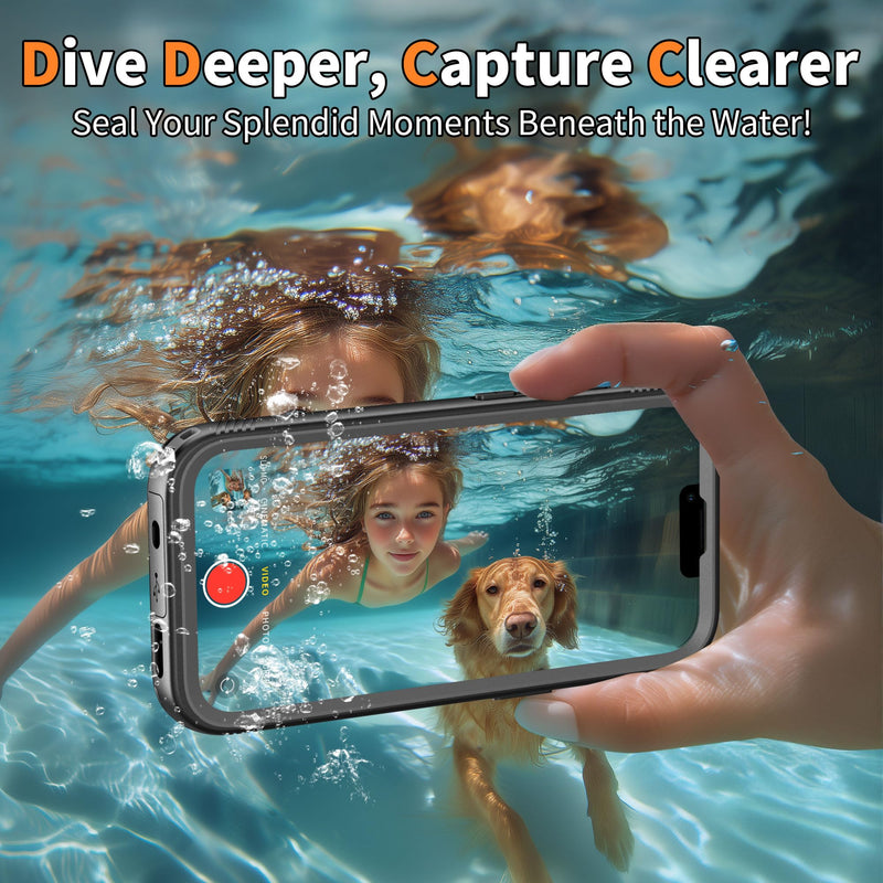Cozycase for iPhone 16e/iPhone 17e Waterproof Case Heavy Duty Full Body | Compatible with MagSafe 360 Shockproof Dustproof with Screen Camera Protector Double IP68 Water Dust Drop Proof Cover Black Black/Mag For iPhone 16e/17e