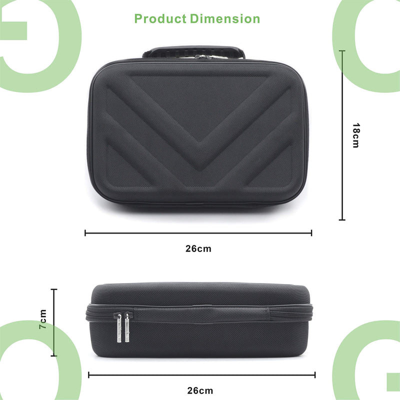 Carrying Case Compatible for Hypervolt Go Travel Storage Organizer Hard Shell Bag fit for Hyperice Hypervolt GO Massage Gun Device Black 02