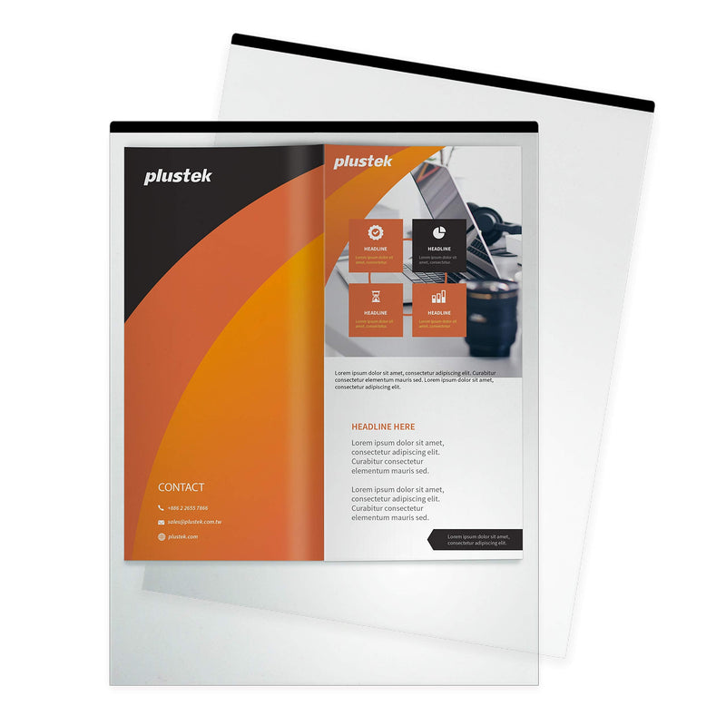 Plustek A4 / Letter Size Document Carrier Sheets (Pack of 5) - Protects Fragile Paper and A3 Size Document by Folding Support Epson, Brother, Fujitsu and Canon Document Scanner