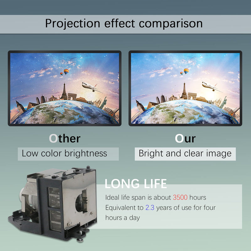 CTBAIER AN-XR10L2 Quality/Premium Replacement Projector Lamp Bulb for Sharp PG-MB50XL PG-MB50X-L DT-510 XR-10S0L XR-10SL XR-10XL XR-10X-L XR-11XCL XR-11XC-L with Housing