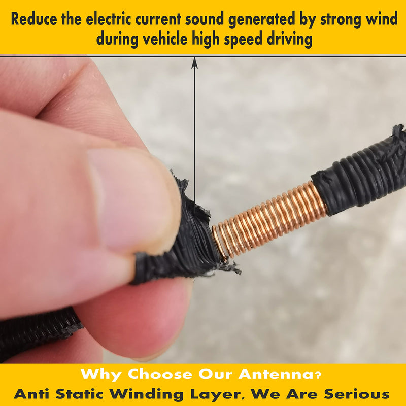 [AUSTRALIA] - Short Antenna for Toyota Rav4 (2001-2009), Toyota Rav4 Antenna - 6 3/4 Inch Car Wash Proof, Internal Copper Coil Antenna Mast Replacement 