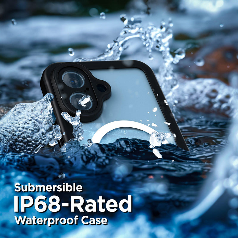Encased for iPhone 16 Plus Waterproof Case with Belt Clip Holster [Military Grade] Shockproof, Full-Body Phone Cover with Built-in Screen Protector (Compatible with MagSafe)