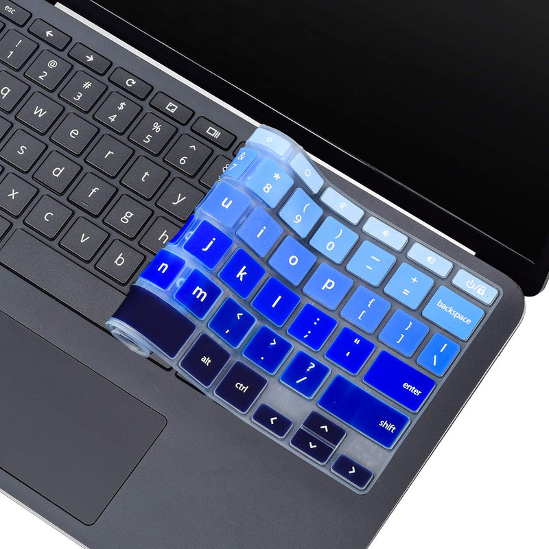 Keyboard Cover for HP Chromebook 11A G8 11.6",2020 HP Chromebook 11 11a-na0010nr/21nr/30nr/40nr/50nr/60nr,HP Chromebook X360 12b-ca0010nr,HP Chromebook x360 11 G3 EE Laptop Protective Accessories Ombre Blue6S