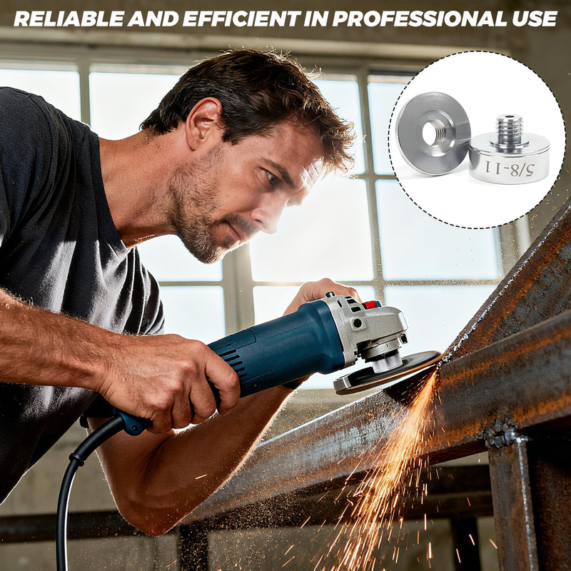 [AUSTRALIA] - XLOCK to 5/8"-11 Thread Adapter Kit – Stainless Steel Angle Grinder Quick-Change Conversion for Saw Blades/Polish Discs/Diamond Core Bits, Include Flange Lock Nut, Convert XLOCK Tool 