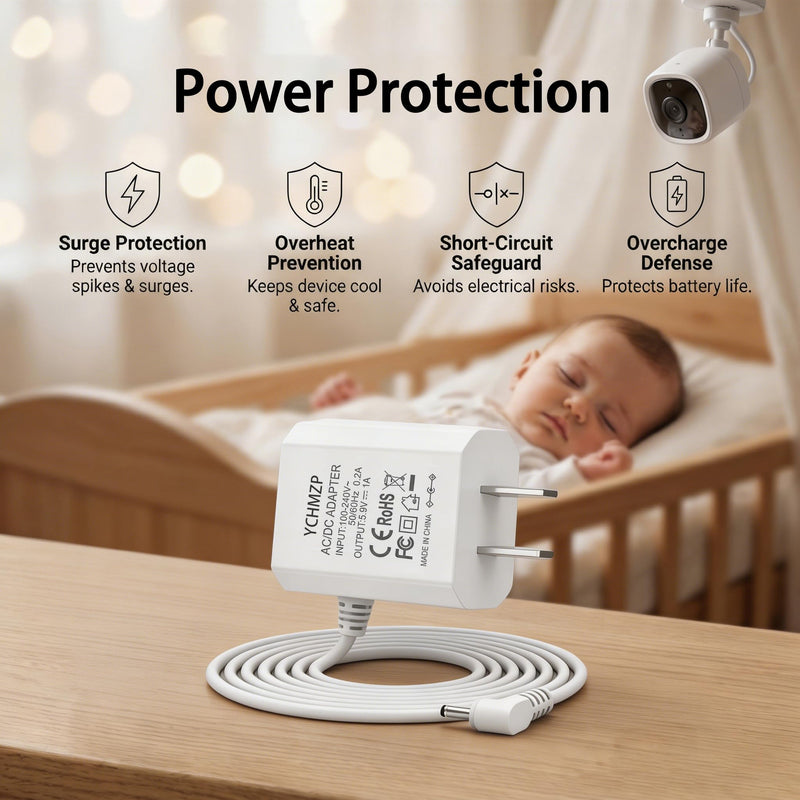 Power Charger Compatible with Infant Optics DXR-8 / DXR-8 PRO Camera Unit Power Adapter (Not for All Monitor Unit Power Cords)