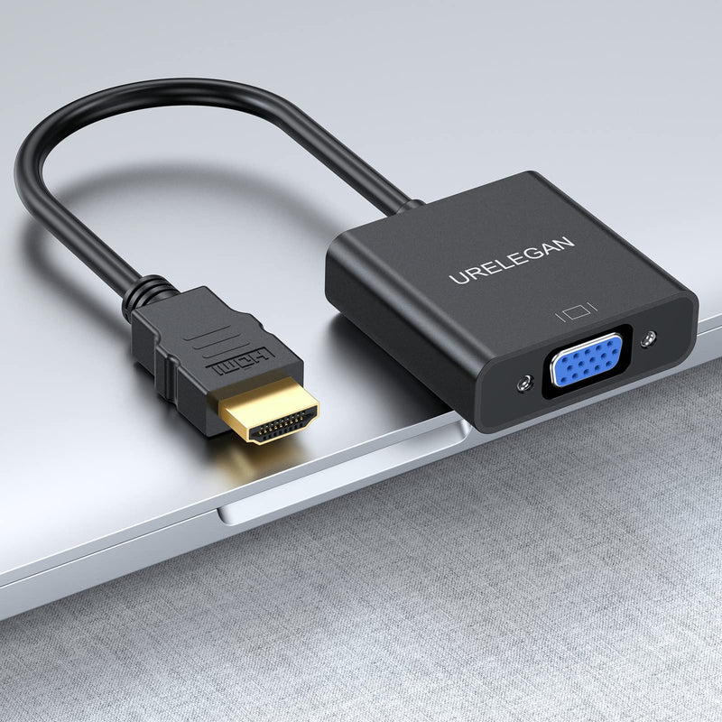 HDMI to VGA Adapter 10-Pack,(Male to Female) 1080P@60Hz | Computer HDMI to VGA Monitor Adapter for Computer, Desktop, Laptop, PC, Monitor, Projector, HDTV, Chromebook, Raspberry Pi 0.5FT