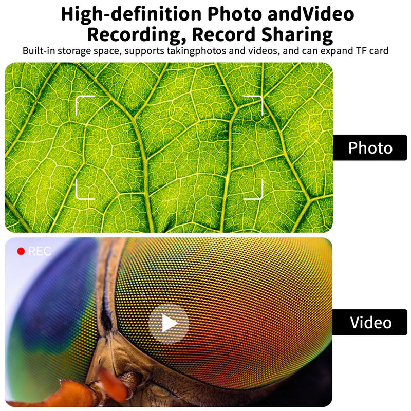 Microscope, Digital Microscope,Holding Magnifying Glasses，2’’ IPS,2 MP,4 Zoom Buttons,1000x Magnification,Observe Circuit Boards/Plants/Coins/Hair/Insects,Christmas,Birthday,Edu Gifts. Yellow