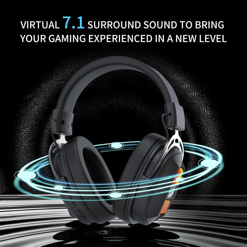 Redragon H375 Wired Gaming Headset, 53mm Drivers 7.1 Surround Sound, Detachable Noise Cancelling Mic, USB Computer Headset with RGB, Lightweight Design for PC/Laptop/PS4 | 53mm Driver, Removable Noise Cancelling Microphone, Lightweight Design, Compatib...