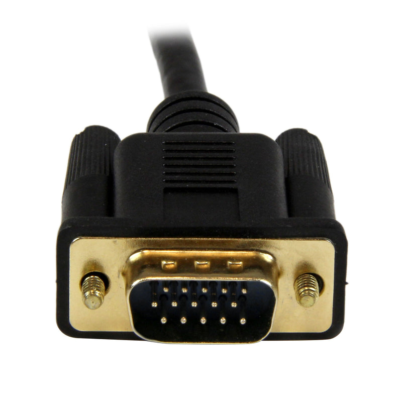 StarTech 10ft Active HDMI to VGA Cable, 1920 x 1200, 1080p (HD2VGAMM10) | Active HDMI to VGA monitor and computer cable, 3m, Built-in cable, Digital to analog conversion, Connect at greater distances HDMI to VGA Cable - 10ft / 3m