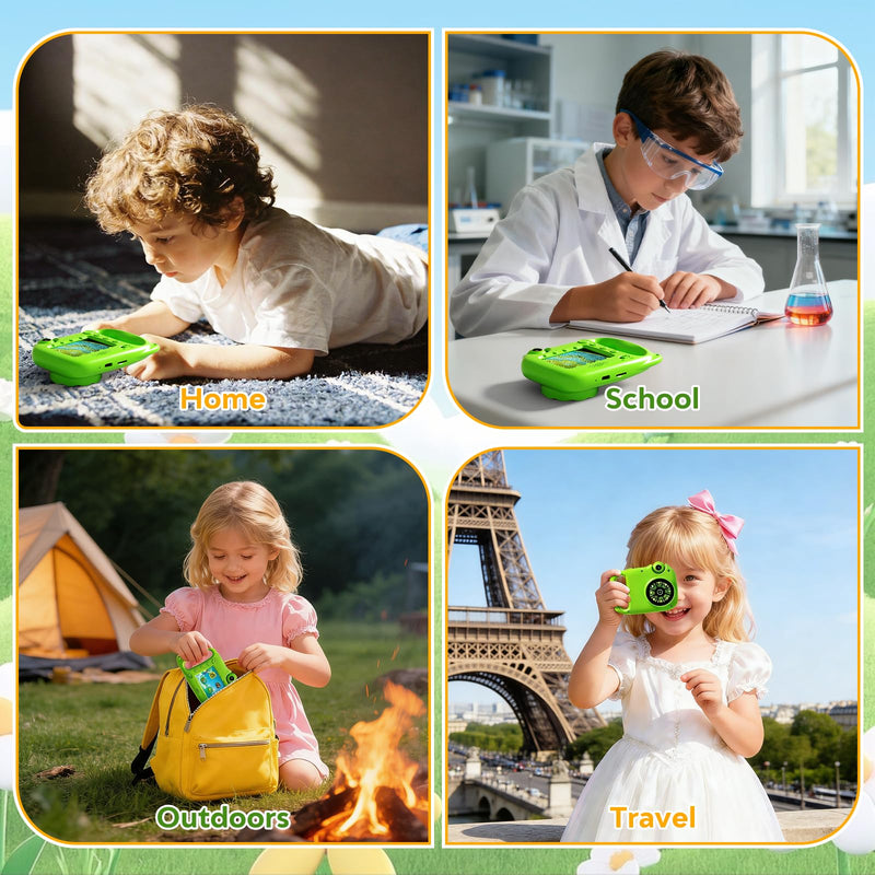 [AUSTRALIA] - Microscope for Kids, 1000X Handheld Digital Microscope with 2.4" IPS Screen, USB-C Rechargeable, Photos & Videos, Built-in Games & Songs, 32GB Card, Kids Microscope Gift for Boys Girls Ages 5-12 
