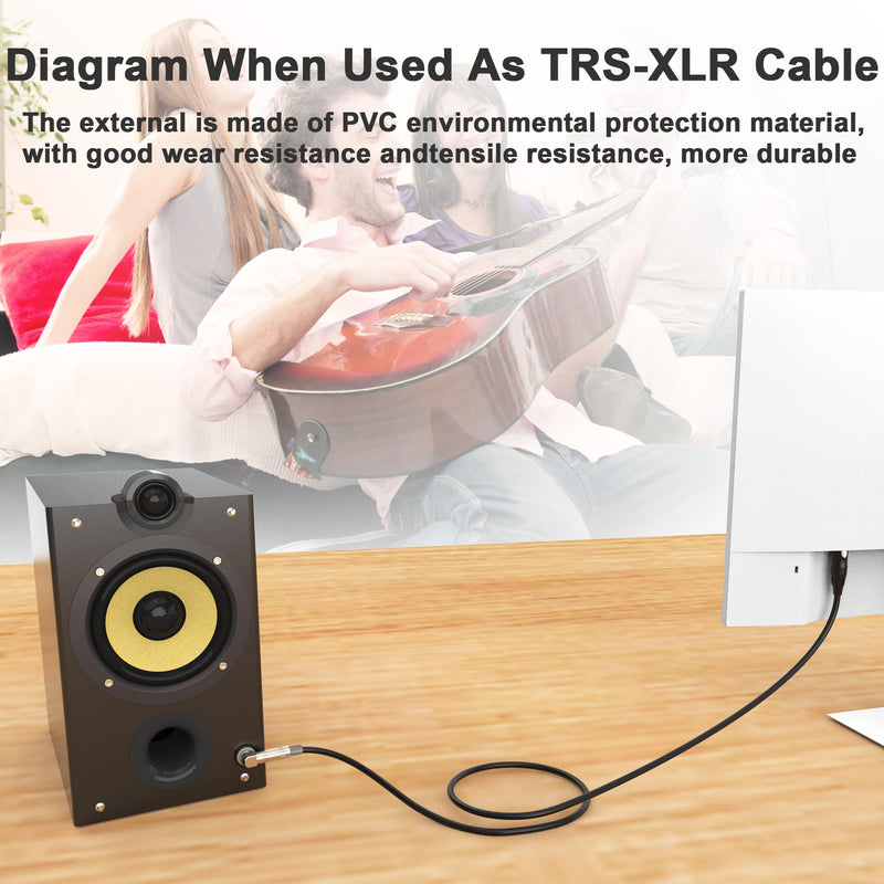[AUSTRALIA] - Right Angle 6.35mm TRS to XLR Female，（1.5FT 2Pack） Right Angle 1/4" TRS to XLR 3Pin Female,for Speakers, Stage, DJ and More Right Angle 6.35mm TRS to XLR Female 
