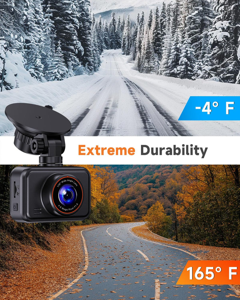 [AUSTRALIA] - Dual Dash Cam Front and Rear — 2.5K HDR Night Vision Car Camera with G-Sensor & 24H Parking Monitor, Compact Plug & Play Dash Cam with Super Capacitor, 32GB Card Included, Supports 256GB Max 