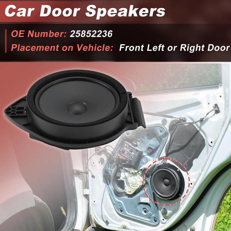Motoforti 25852236 Front Door Speaker Assembly for Chevrolet Silverado Suburban for GMC for Sierra 1500 2500HD 3500 Yukon Car Audio Loudspeaker Front Left Right Door Radio Coaxial Speakers
