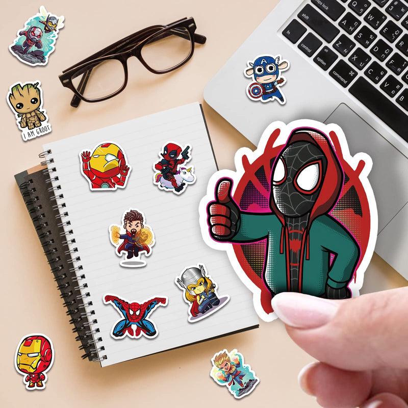 Superheros Stickers Pack, 150PCS Avenger Stickers for Laptop Decals Comic Legends Stickers for Teens Boys Adults Waterproof Vinyl Computer Stickers for Laptop Water Bottles Luggage Skateboard Guitar