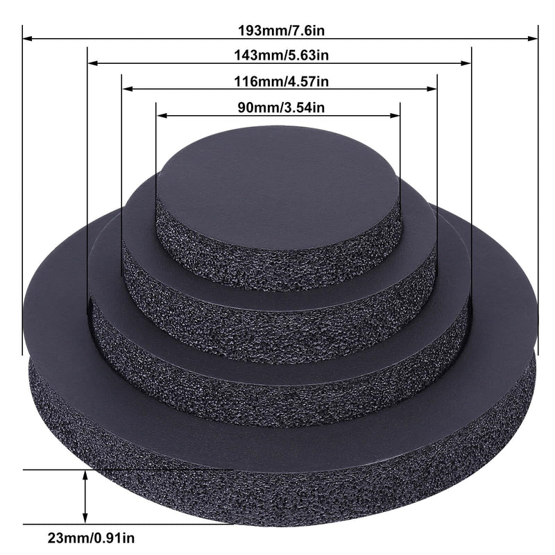 6.5" Foam Speaker Enhancer, 4PCS Self Adhesive Car Door Speaker Foam Rings, Car Door Speaker Fast Rings, 6.5" Speaker Baffle, Universal High Rebound Sponge Bass Blocker Kit for Stereo Audio Speaker