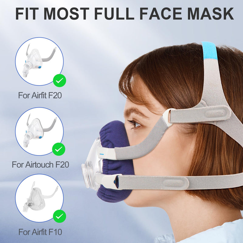 [AUSTRALIA] - Full Face Mask Inserts (M), Reusable Cushion Covers Compatible with AirFit F20 and AirTouch F20, 3 Sizes, Better Fit, Better Sealing CPAP Accessories BlessEase M 