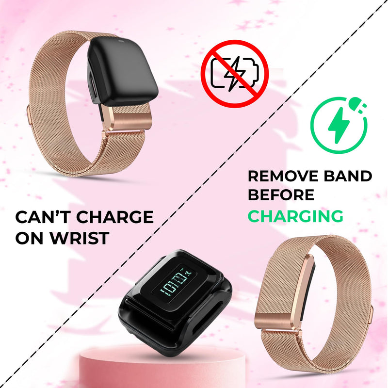 DADO For Her Women WHOOP 5.0 Bands Multi-Pack – 3 Pack Stylish Wrist Straps, Flexible All-Day Comfort with Adjustable Stainless Steel Slider – Designed for Everyday & Active Wear Rose Active