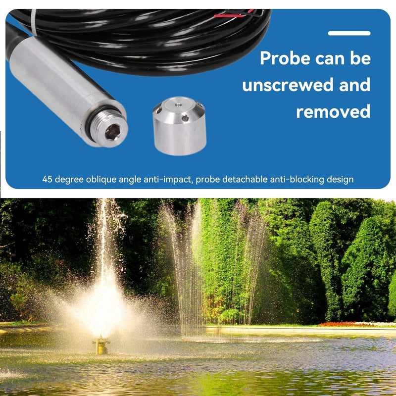 Level Indicator Cistern, Water Level Indicator Cistern, 0-10 m Water Level Sensor, Level Detector Made of Stainless Steel 304 Transmitter, Submersible Level Measurement for Fuel Water Indicator