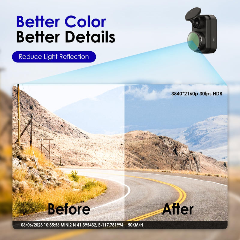 30mm Circular Polarizer Filter,Ultimate CPL Filter,Lens Protection for Garmin Mini 2,47,57 Dash Cam