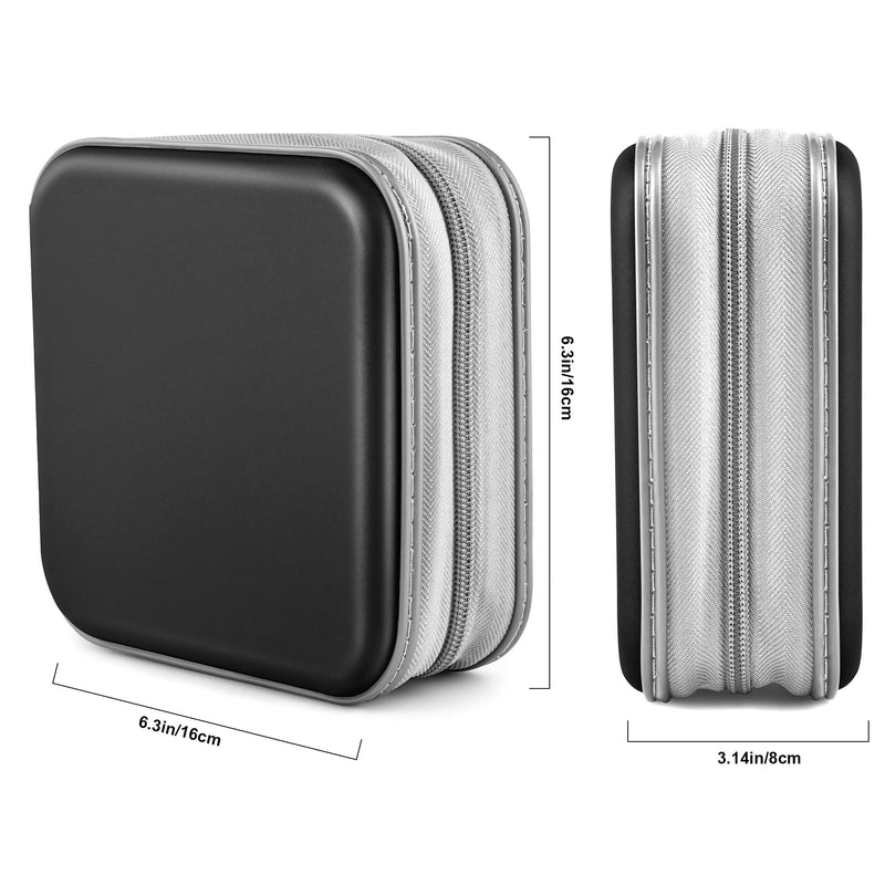 CD Case, DVDs Wallet Holder, CD/DVD Case Wallet 40 Discs Heavy Duty Bag Binder Storage Booklet Album (Black) Black