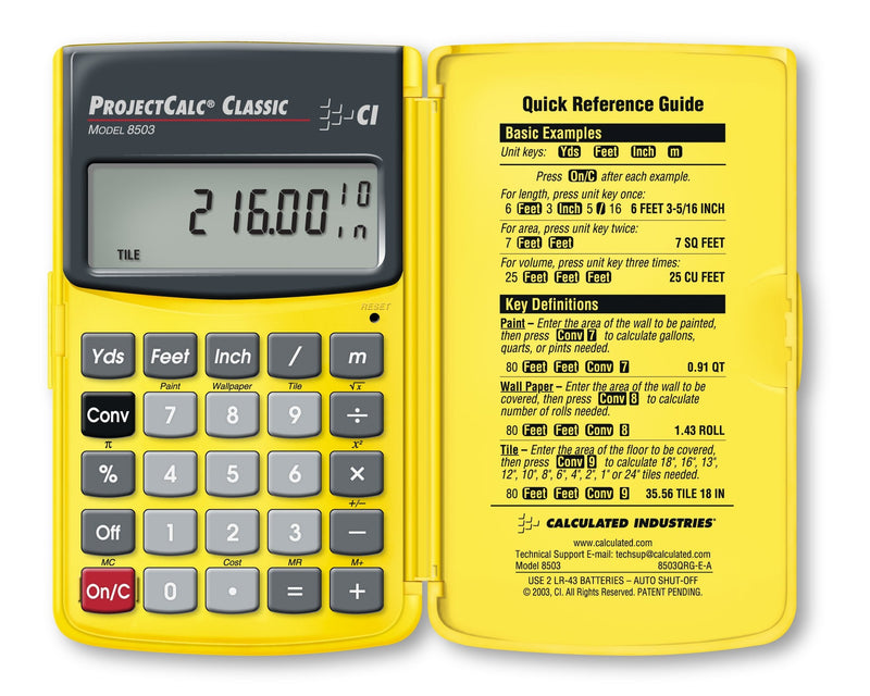 Calculated Industries 8503 ProjectCalc Classic Home Improvement Calculator for Do It Yourselfers DIY Calc