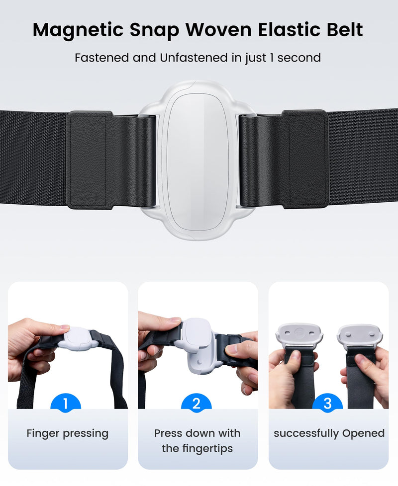 Battery Pack for Meta Quest 2/3/3S, 12000mAh Battery with Magnetic Adjustable Belt, 20W Fast Charging, Belt Battery for Extended 7H VR Gaming
