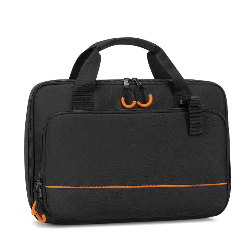 Padded Carrying Bag Compatible with VTech Kidi Star DJ Mixer/Kidi DJ Mix, Small DJ Mixer Storage Bag with Accessory Pockets for Cable, User Guide, Batteries or Other Accessories - Empty Bag Black