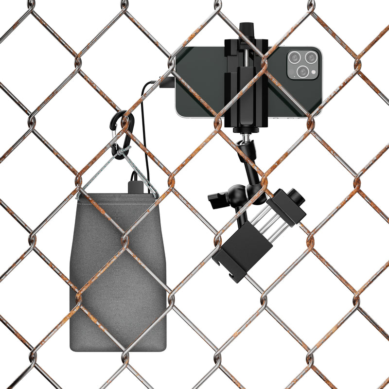 Mounting Kit for Gamechanger Fence Mount for iPhone, Mevo Start, Phones, GoPro to a Backstop Chain Link Fence for Gamechanger Recording Baseball,Softball and Tennis Games(M5)