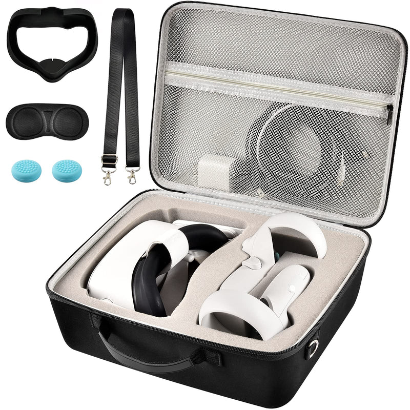 Comecase Hard Carrying Case for Oculus Quest 2 All-in-One VR Gaming Headset with USB Flash Drive Case Inside Red - 2 Pack