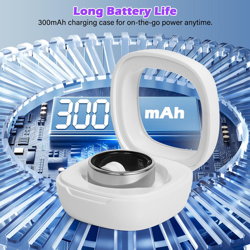 Smart Ring for Women and Men – Fitness & Health Smart Ring with Heart Rate and Sleep Tracking – Waterproof Activity & Wellness Ring Compatible with iPhone and Android (11#)
