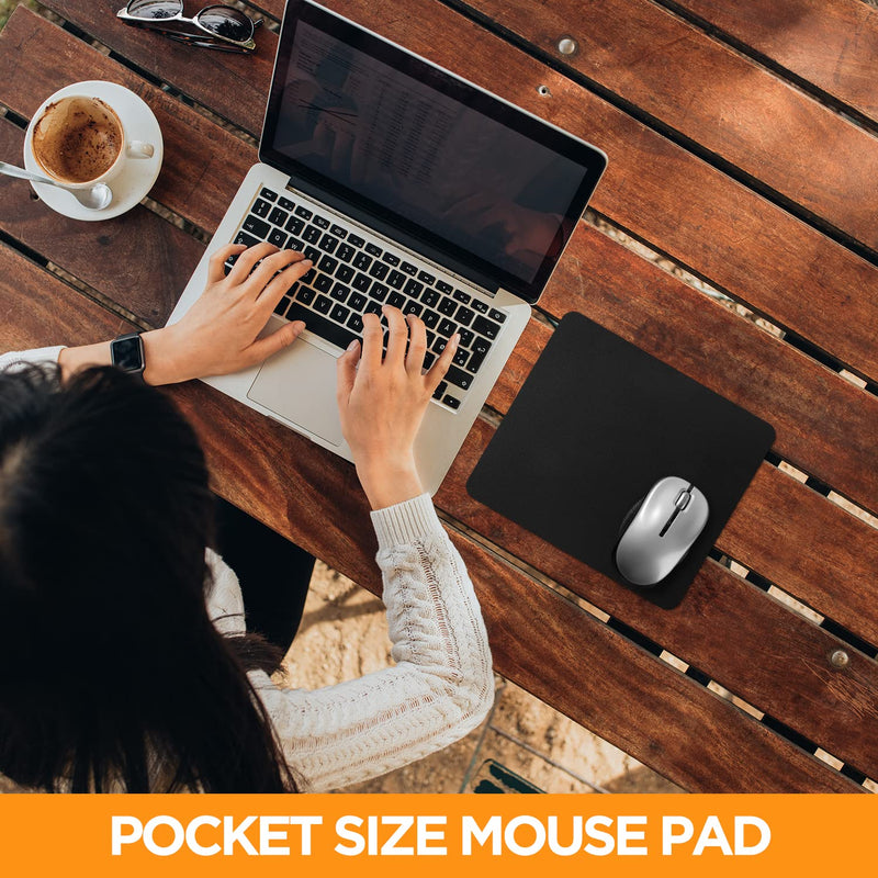 Quality Selection Mouse Pad Superb for Computer & Laptop, Non-Slip Rubber Base Mousepad, Mouse Pads for Home, Office & Gaming 7.75 x 9.25 in, Black 1 Pack