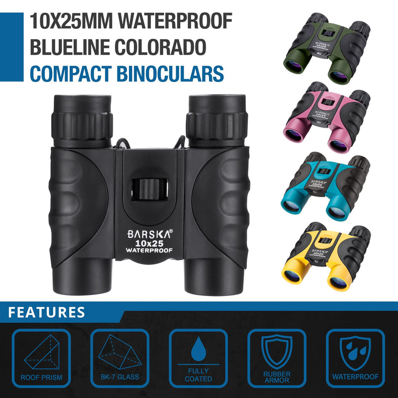 [AUSTRALIA] - Barska AB12418 10x25 Waterproof Binocular, Pink, 10x25mm 