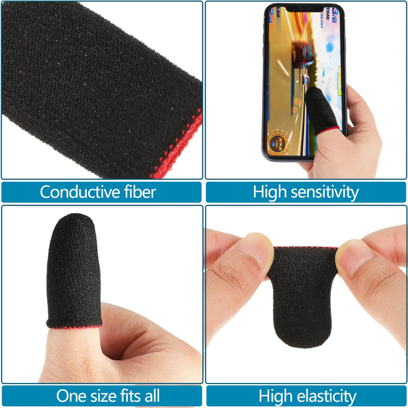 [AUSTRALIA] - 120 Pcs Finger Sleeve for Gaming Anti Sweat Game Controller Finger Thumb Sleeve Breathable Finger Covers Touchscreen Gaming Gloves for Mobile Phone Game, 4 Designs (Colorful) Colorful 