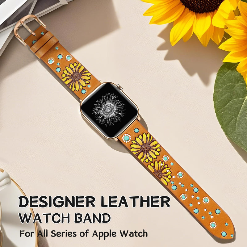 JR.DM Boho Beaded Watch Band Women and Geniuen Leather Band Bundles