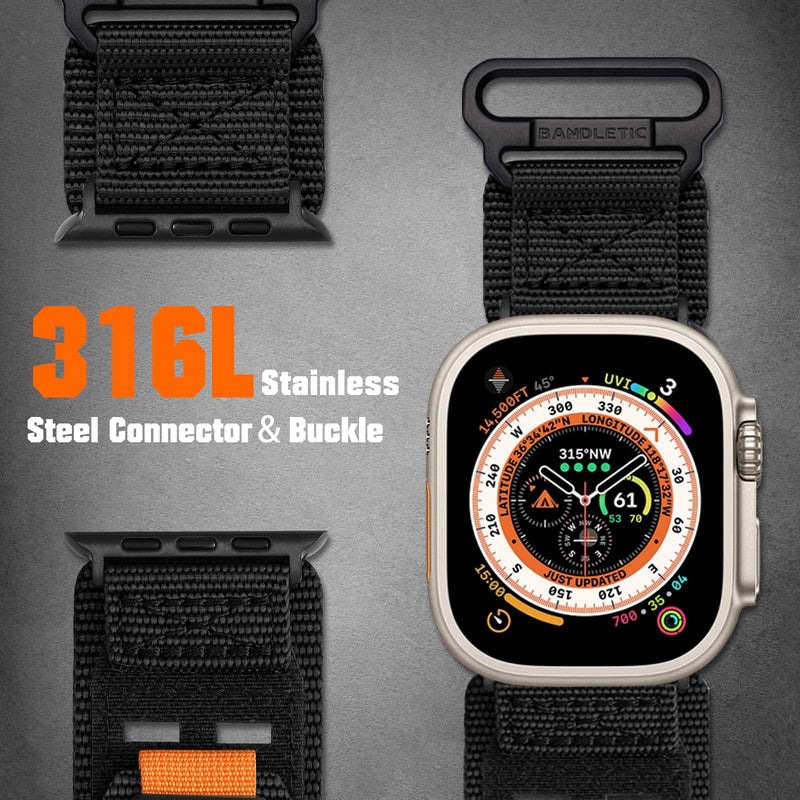 Bandletic Outdoor Nylon Bands Compatible with Apple Watch