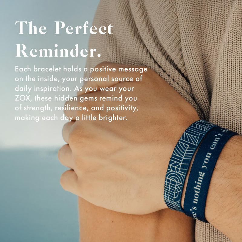 ZOX Interactive Bible Verse Bracelets — Men's Bible Pack | Compatible with iPhone & Android, Scan for Daily Scripture, Stretchy Elastic Wristband, Fun Gift for Men, Women & Teens 4-Pack Multi Medium