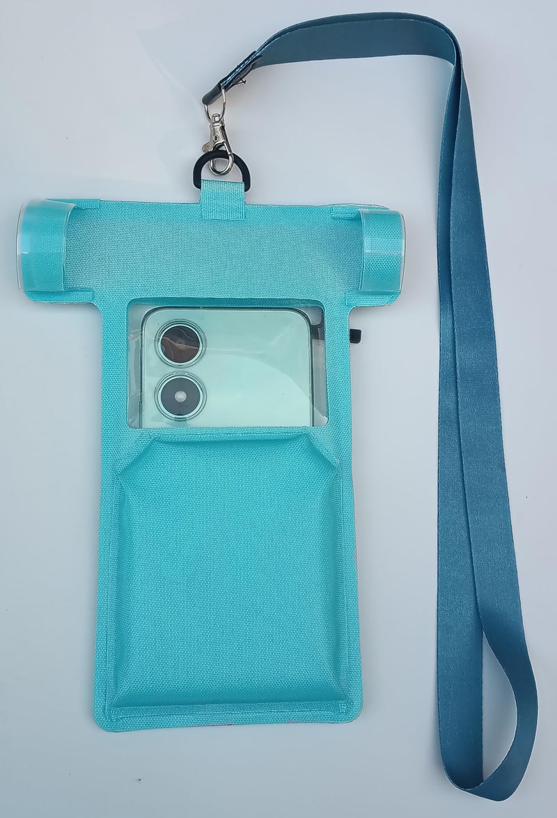 Waterproof Phone Pouch, Waterproof Phone Case ， IPX8 Waterproof， Airtight Zipper Seal ，for Fishing Boating Swimming Drifting