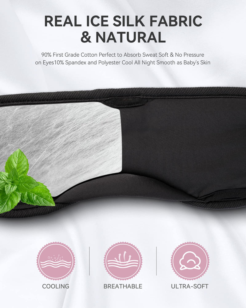 MUSICOZY Sleep Headphones Breathable Bluetooth 5.4 Headband 3D Sleeping Headphones, Wireless Eye Mask Sleep Earbuds for Side Sleeper Women Office Air Travel Cool Tech Gadgets Unique Gifts 2 Packs