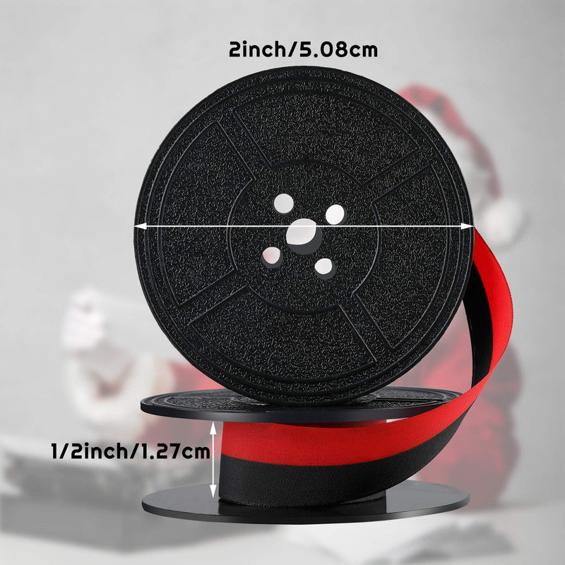 2 Pairs Universal Typewriter Ribbon Twin Spool Typewriter Ribbon Red and Black Twin Spool Replacement Pack for Most Typewriter