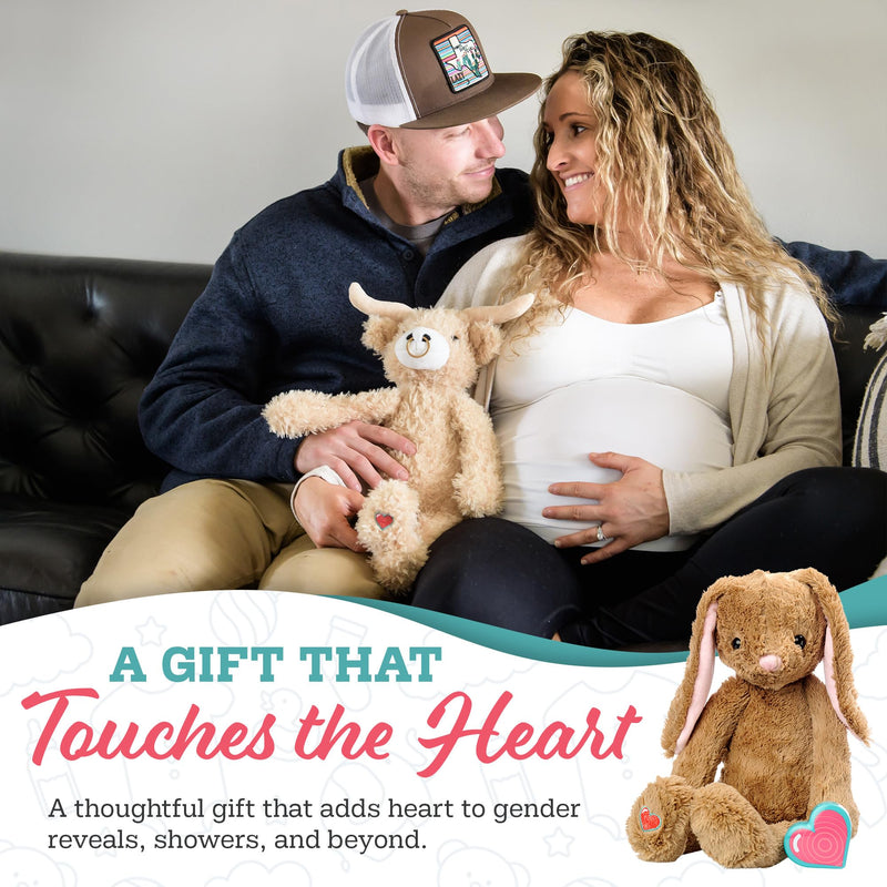 [AUSTRALIA] - My Baby’s Heartbeat Bear, 20 Second Re-Recordable Digital Voice Recorder Plush Keepsake for Baby’s Heartbeat Memory, Pregnancy Keepsake (Not a Medical Device), Doodle 