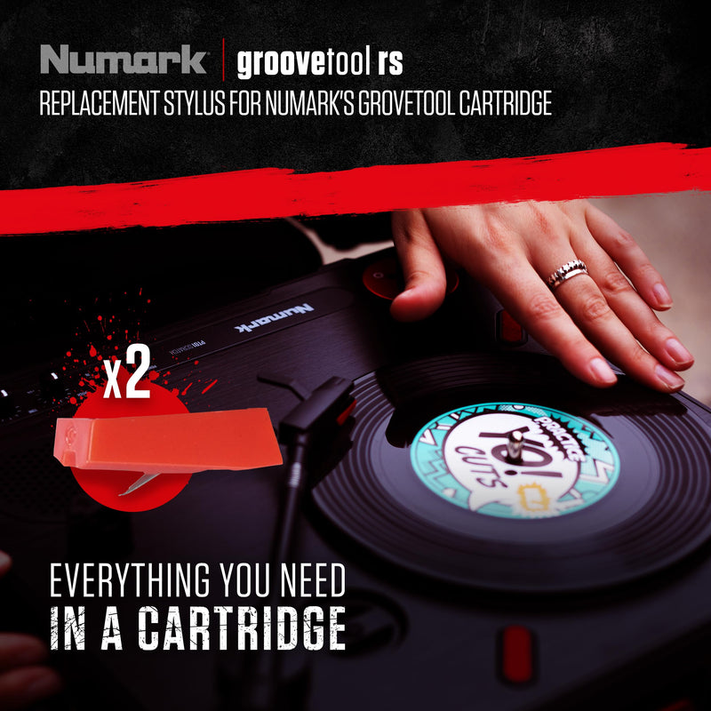 Numark GrooveTool RS | Replacement Stylus for Numark's Grovetool Catridge (2 Units) 2 x Stylus